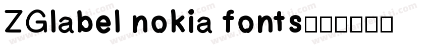 ZGlabel nokia fonts字体转换